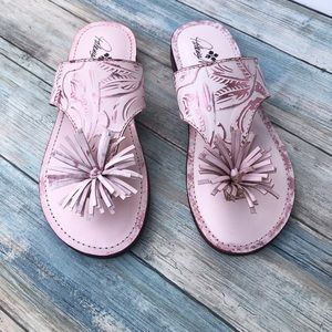 Patricia Nash Franca Tassel Sandals Women’s Size 6.5 Pink/Rose gold